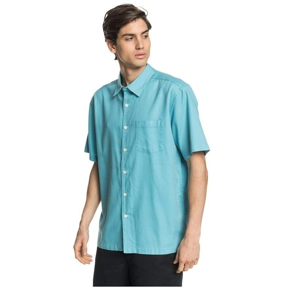 Quiksilver Waterman Button Shirt Comfort Fit NWT Men's Quicksilver Still Water